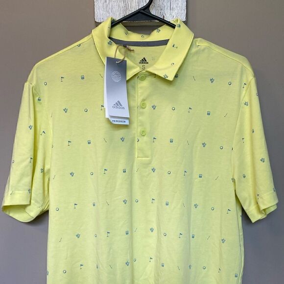 *NWT* Adidas Men’s Small Primegreen Allover Print Golf Shirt - Picture 1 of 6
